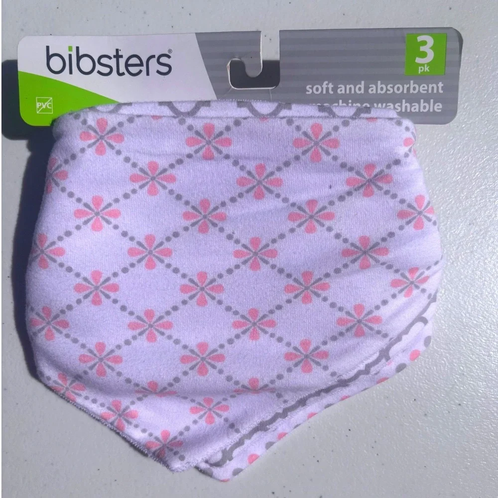Baby Bibs 6pk OS Multi New Giraffe Floral Bandana NWT